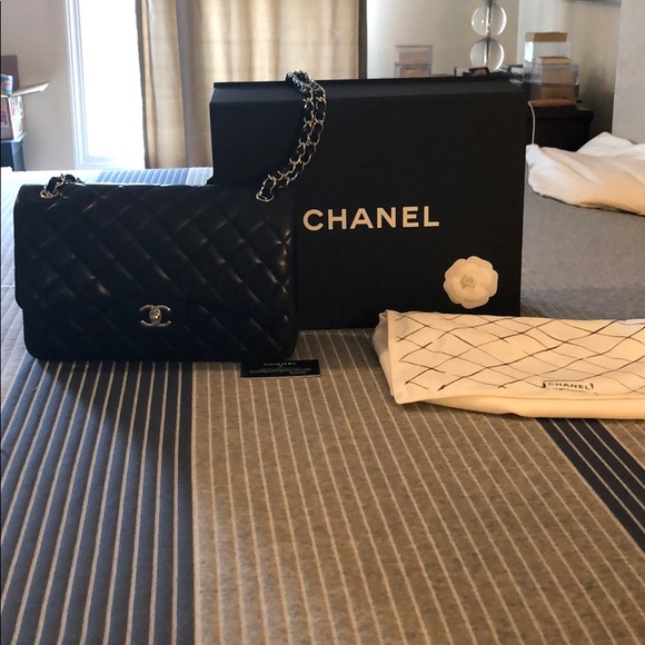 CHANEL Handbags - SOLD!!!!   Gorgeous Chanel jumbo lamb skin double